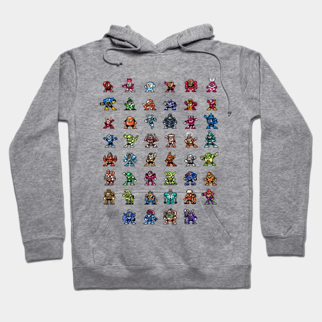 Mega-Man 1-6 Robot Masters Hoodie by allysontx